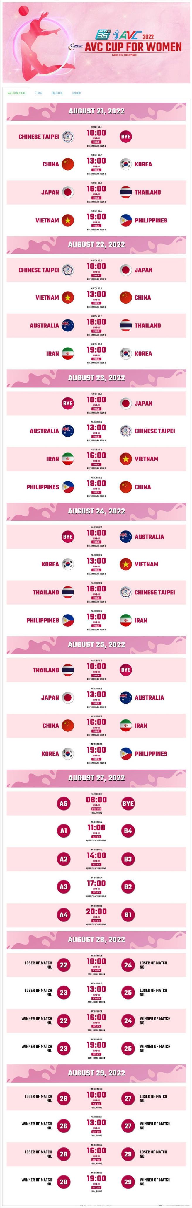 女排亚洲杯2022赛程的相关图片